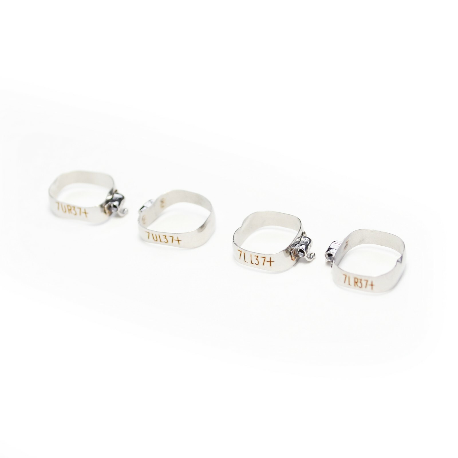 J&J Ortho™ Orthodontic #7 Second Molar Band Quadrant (4/pk) Optional Size