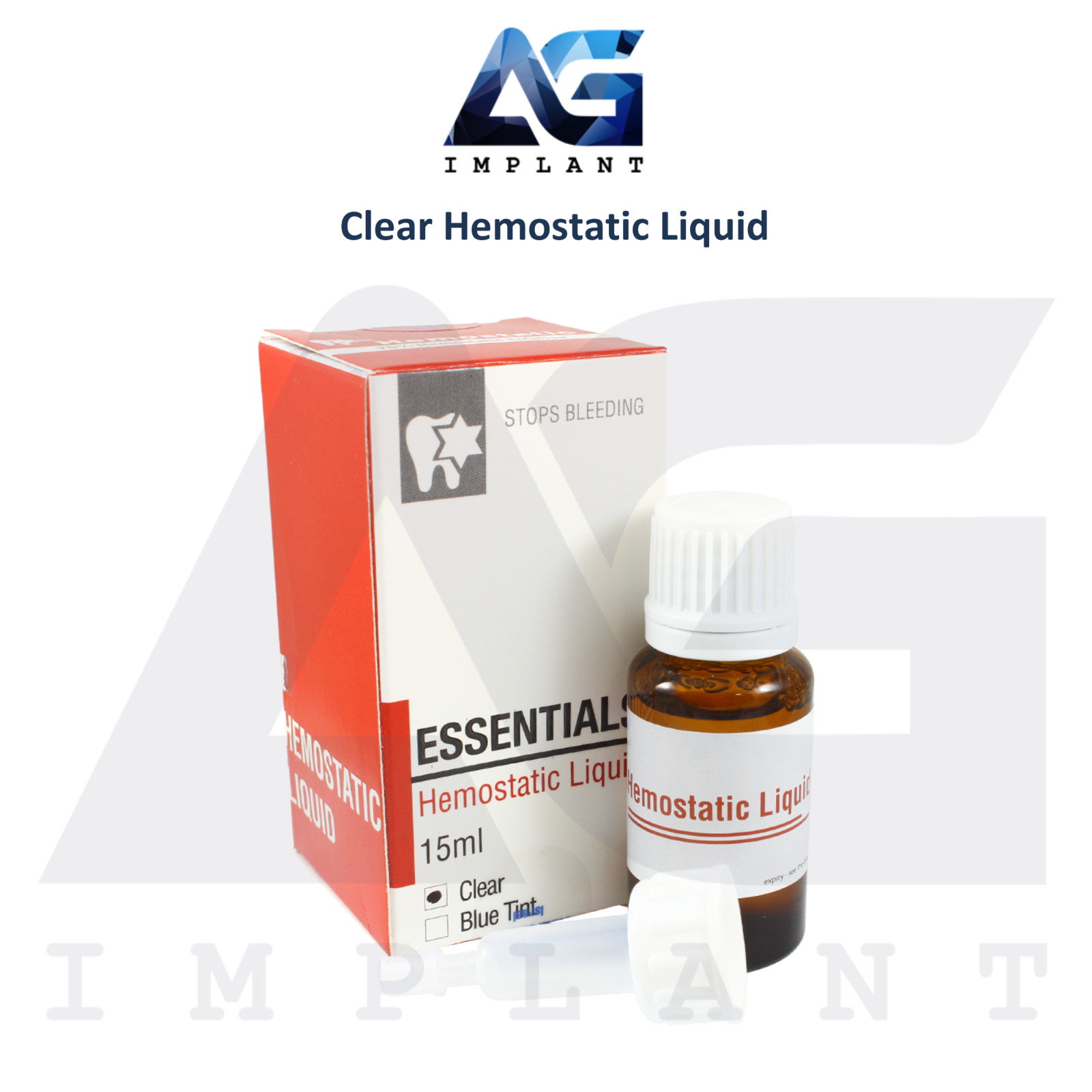 Dental Clear Hemostatic Liquid 15ml Plastic Dropper Effective Quick Wound Care