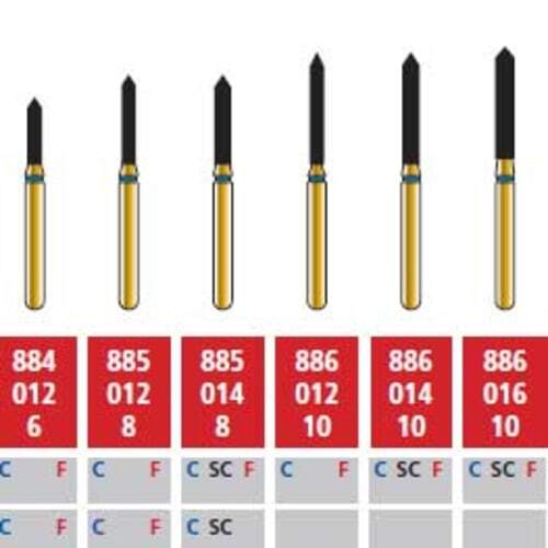 Alpen FG #886.012 Fine Grit Diamond Bur, Pack of 5