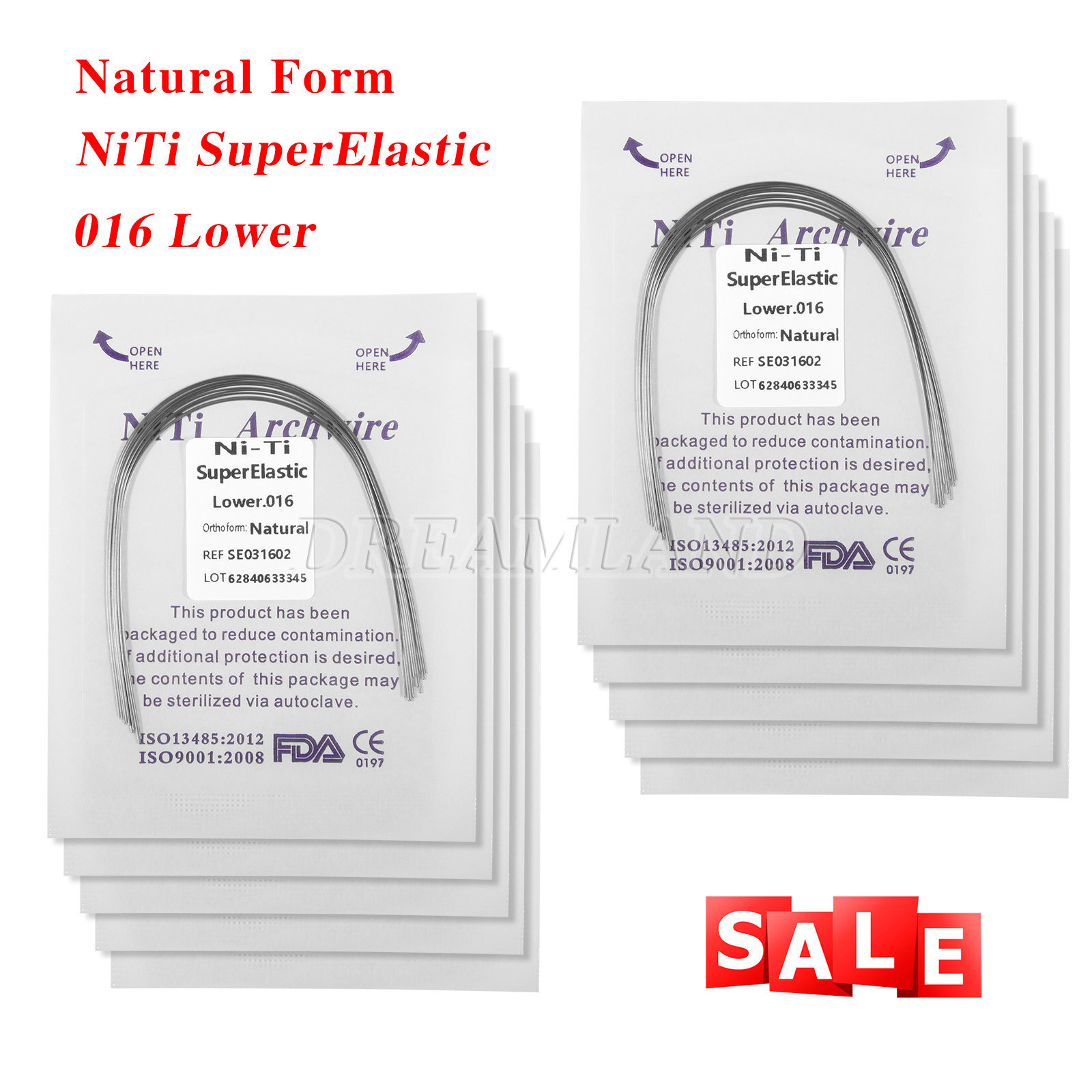 Orthodontic Niti Arch Wire Super Elastic Natural Nature Form Round choose