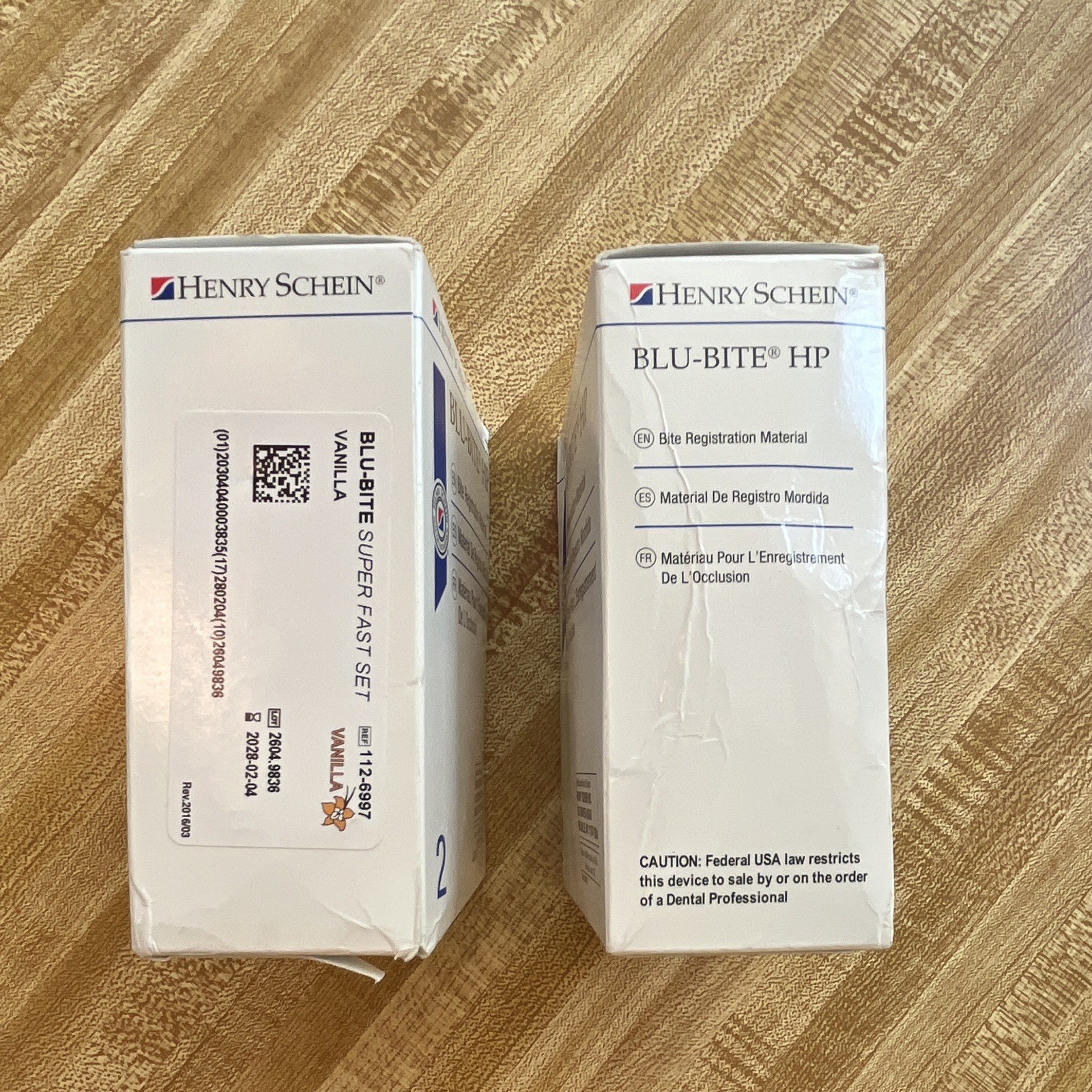 Henry Schein Blu-Bite HP Bite Registration Material Vanilla, Lot of 2, 11-8997