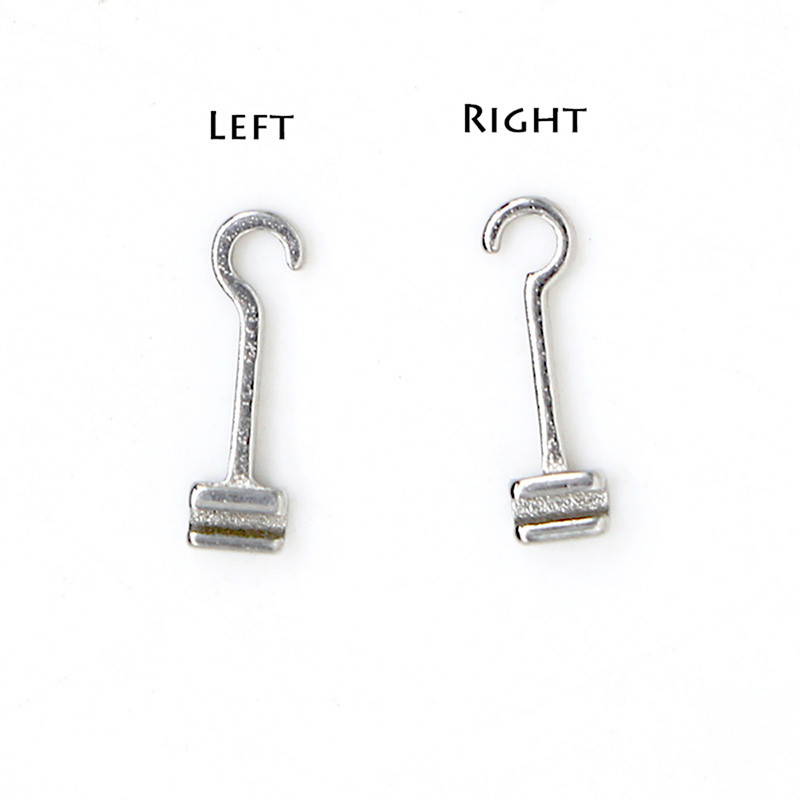 Bomaoer 10×Orthodontics Dental Crimpable Hook Muti-fuction Niti coil Long Left