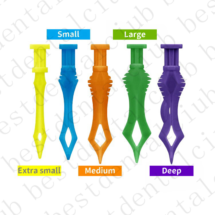 80pcs Dental Diamond Wedges Plastic Fixing Diastema Adaptive Interdental Wedge