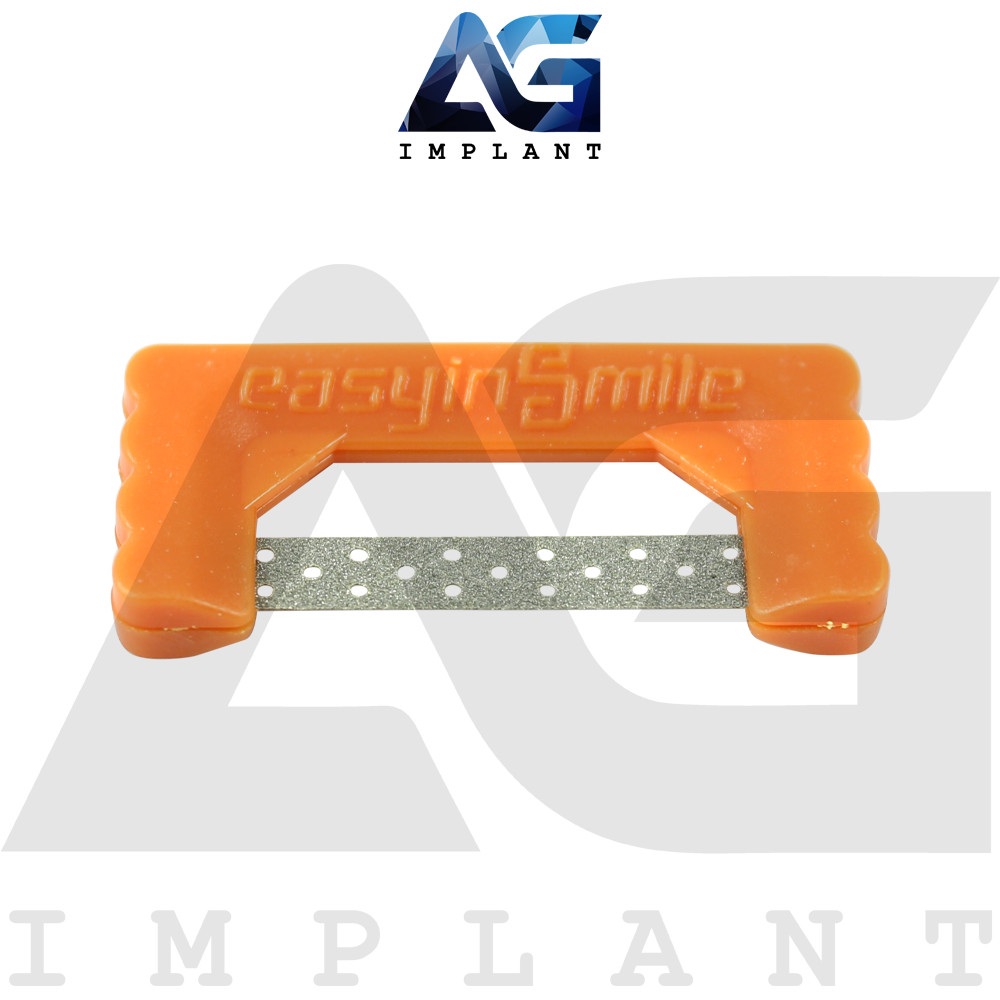 EasyinSmile® Perforated Bright Orange IPR Strips 10 Pcs Set 0.3mm Diamond Coated