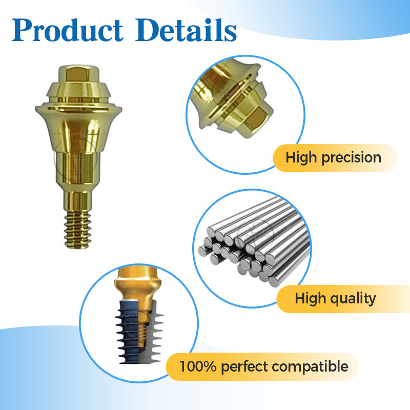 Dental Multi unit Abutment Straight abutment fit to Megagen Blue diamond RC