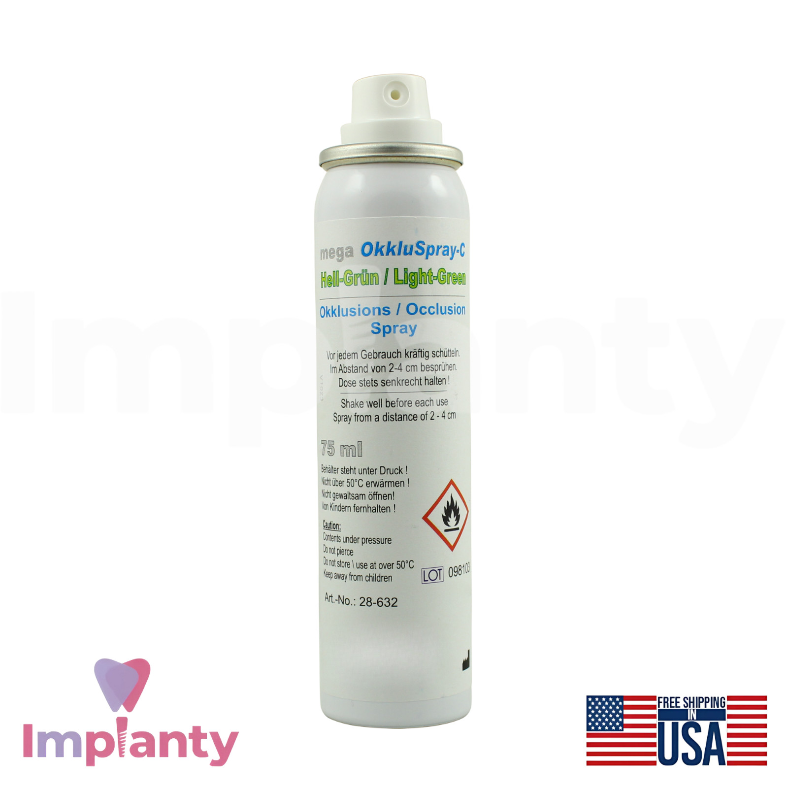 Mega OccIuSprays C 75ml Bite Adjustment Dental Indicator Spray Red/Green