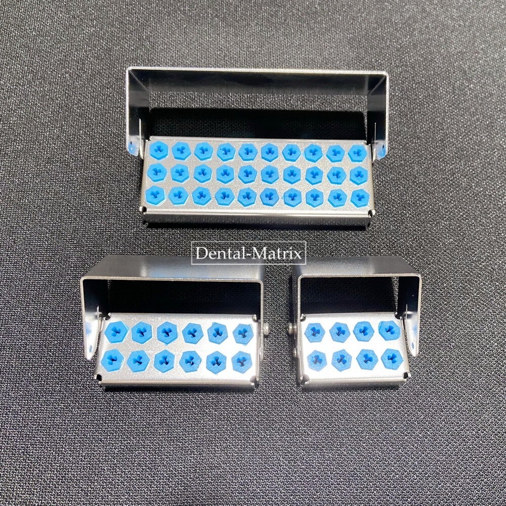 Dental Implant Drills Organizer Holder Sterilization Case Bur Block 8/12/30 Hole