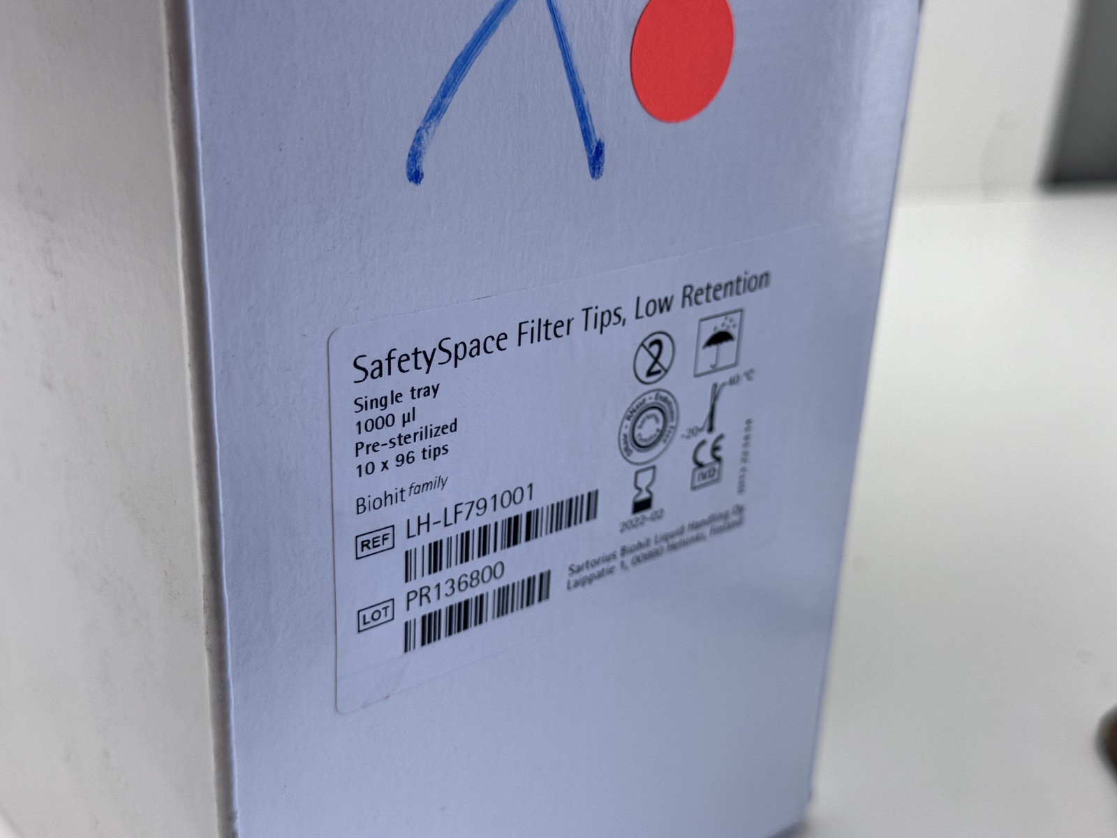 (960) Sartorius LH-LF791001 Biohit SafetySpace Sterile Filter Tip 1000uL EXPIRED