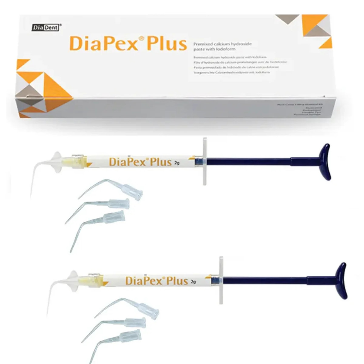 DiaDent DiaPex Plus Pemixed Calcium Hydroxide Paste with Iodoform 2 tube of 2g