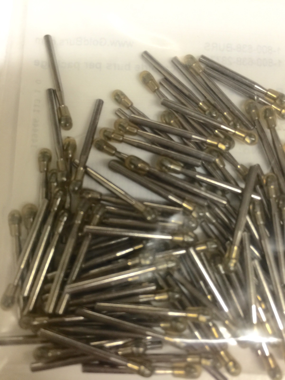 Fg #7 Carbide Burs 100/pk Made By KERR. 2.1 mm Head Dia.