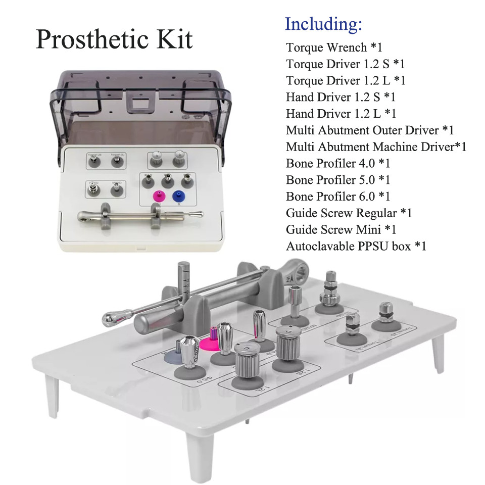Implant Hiossen OSSTEM Prosthetic Kit Bone Profilers Torque Wrench Drivers Guide