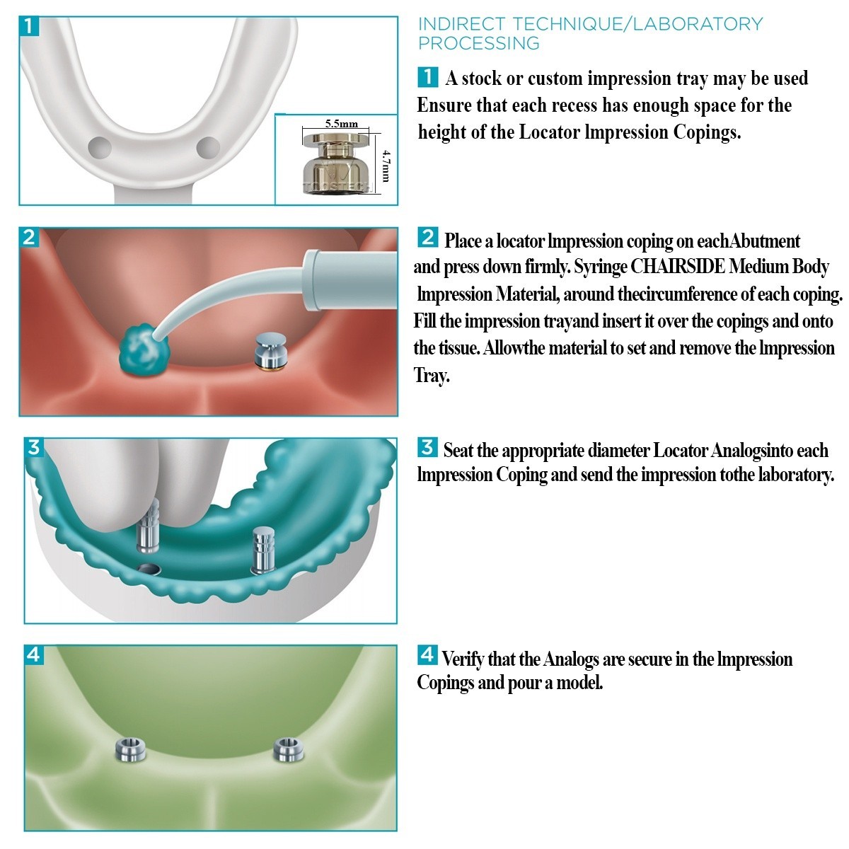 locator abutment set overdenture attachment kit fits to implant Direct Legacy