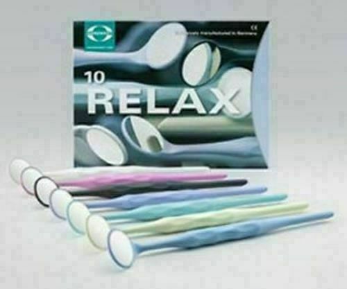 HAHNENKRATT DENTAL RELAX FS Rhodium Mouth Mirrors REF 7110-size 5 10 ASSORTMENT
