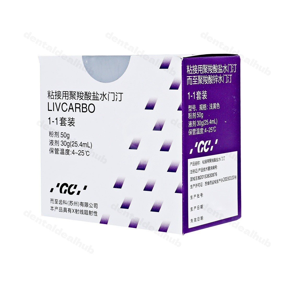 GC LIVCARBO Polycarboxylate Cement 50g Powder 30g Liquid Kit