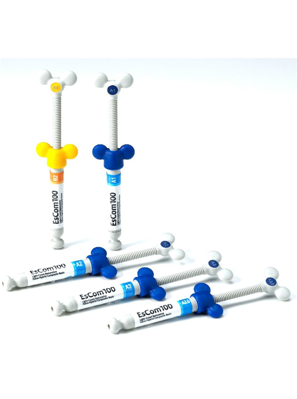 EsCom100 Spident Light-Cured NanoHybrid Dental Composite Single Shade A2 -8 x 4g