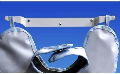 Palmero Economy X-ray Apron Hanger, White-Coated Stainless Steel Hanger