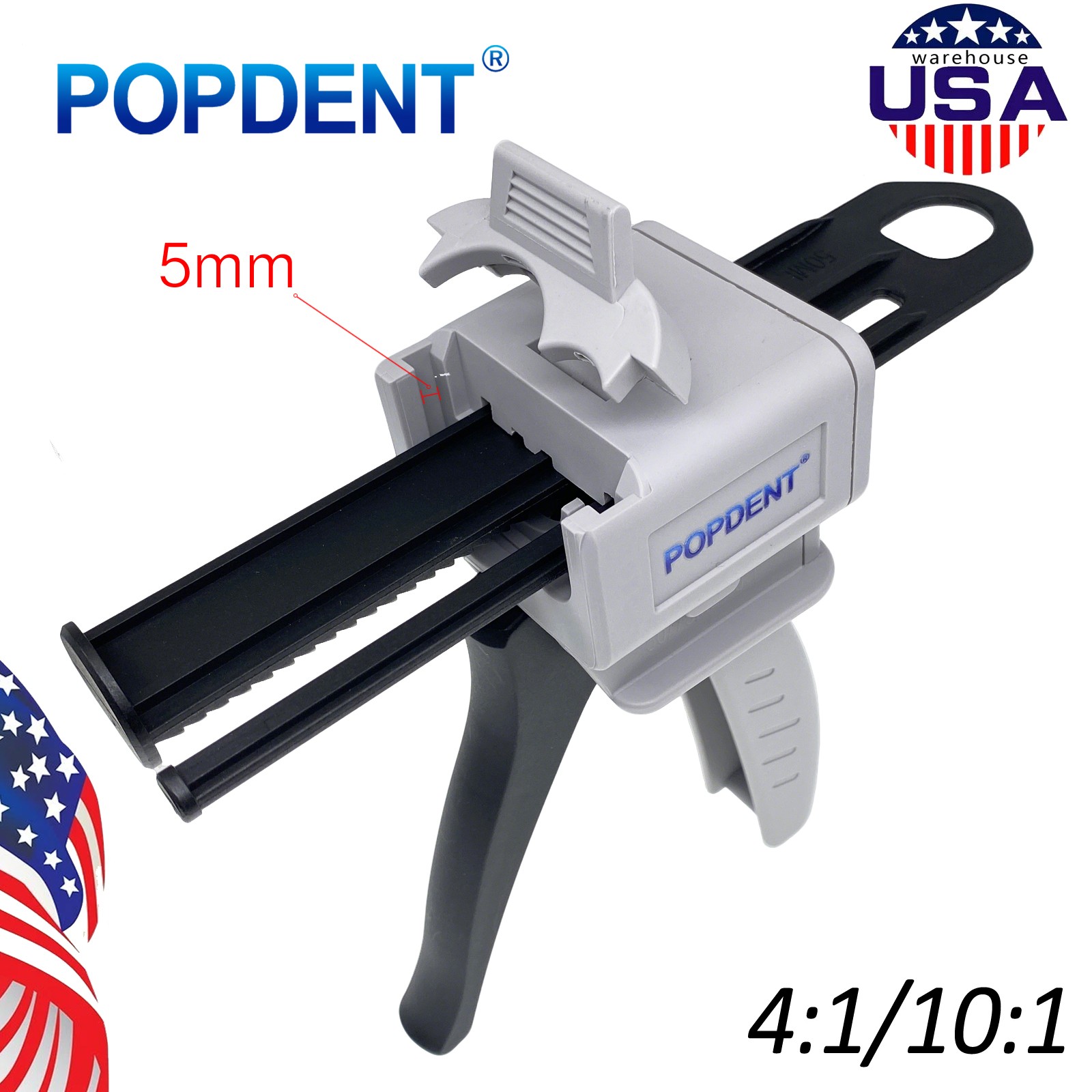 Dispensing Gun For Temporary Crown Bridge Material Cartridge Dispenser 4:1/10:1