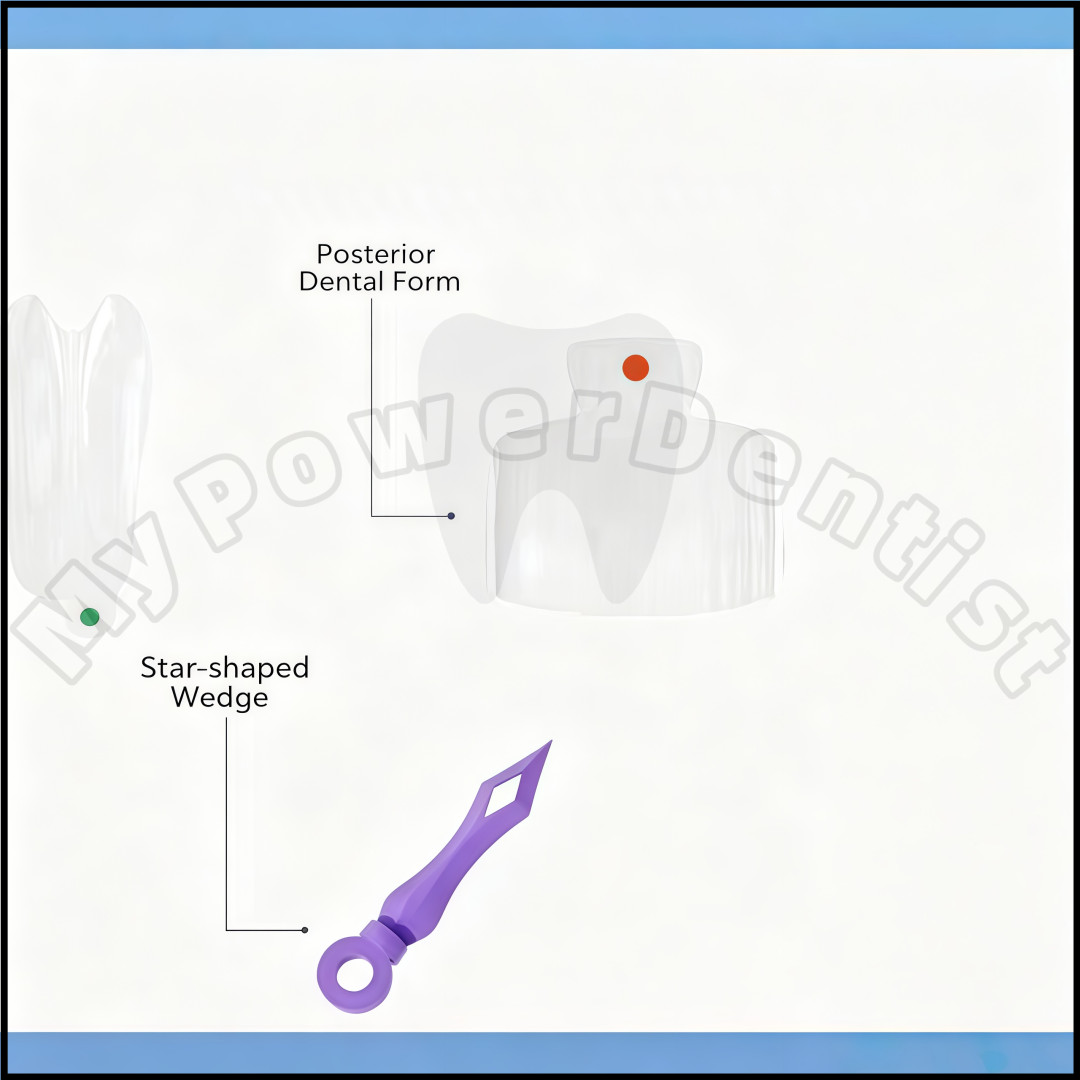Dental Clear Matrix Diastema Matrices Wedge Similar with BioClear Matrice 150Pcs