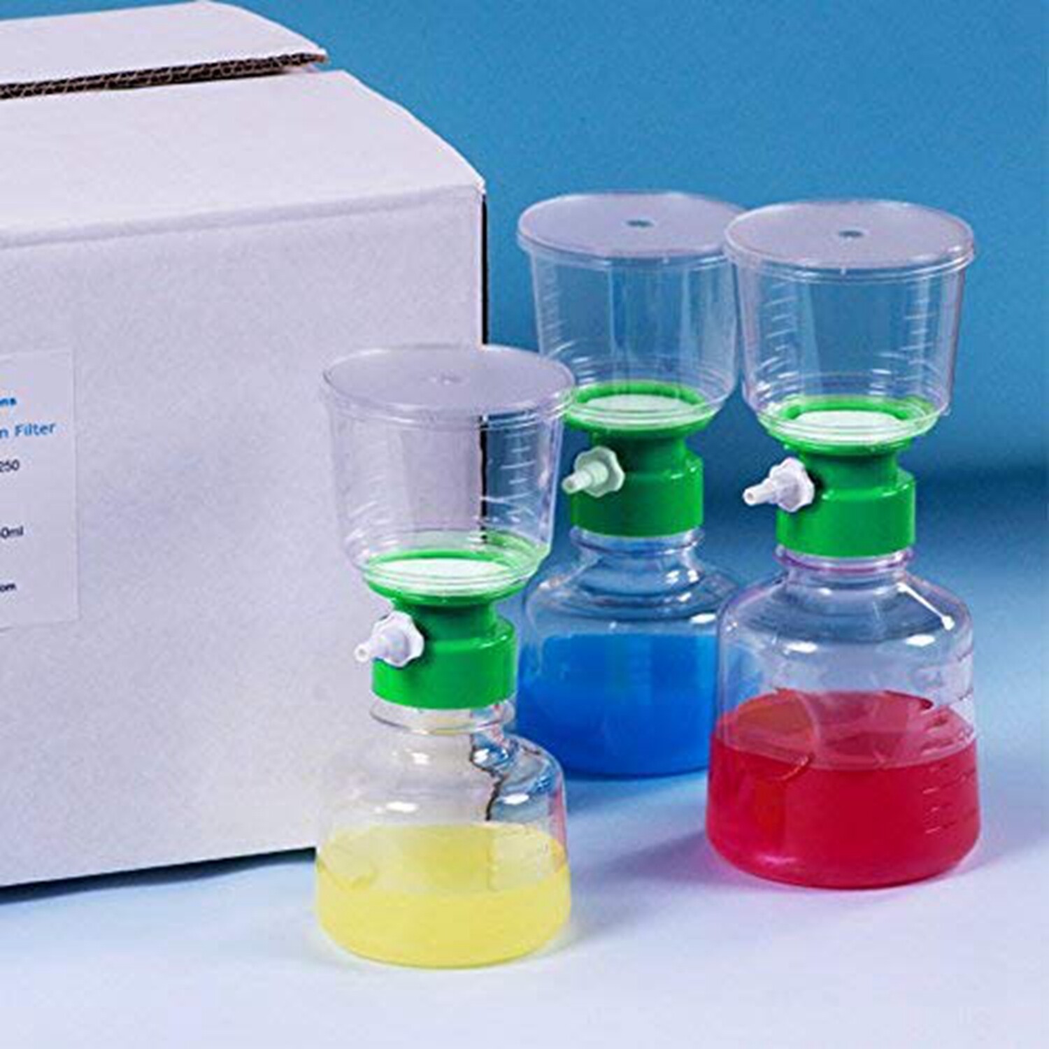 4pcs 500ml Plastic Filtering Flask Lab Bottle Vacuum Filter Adapters Funnel HPLC