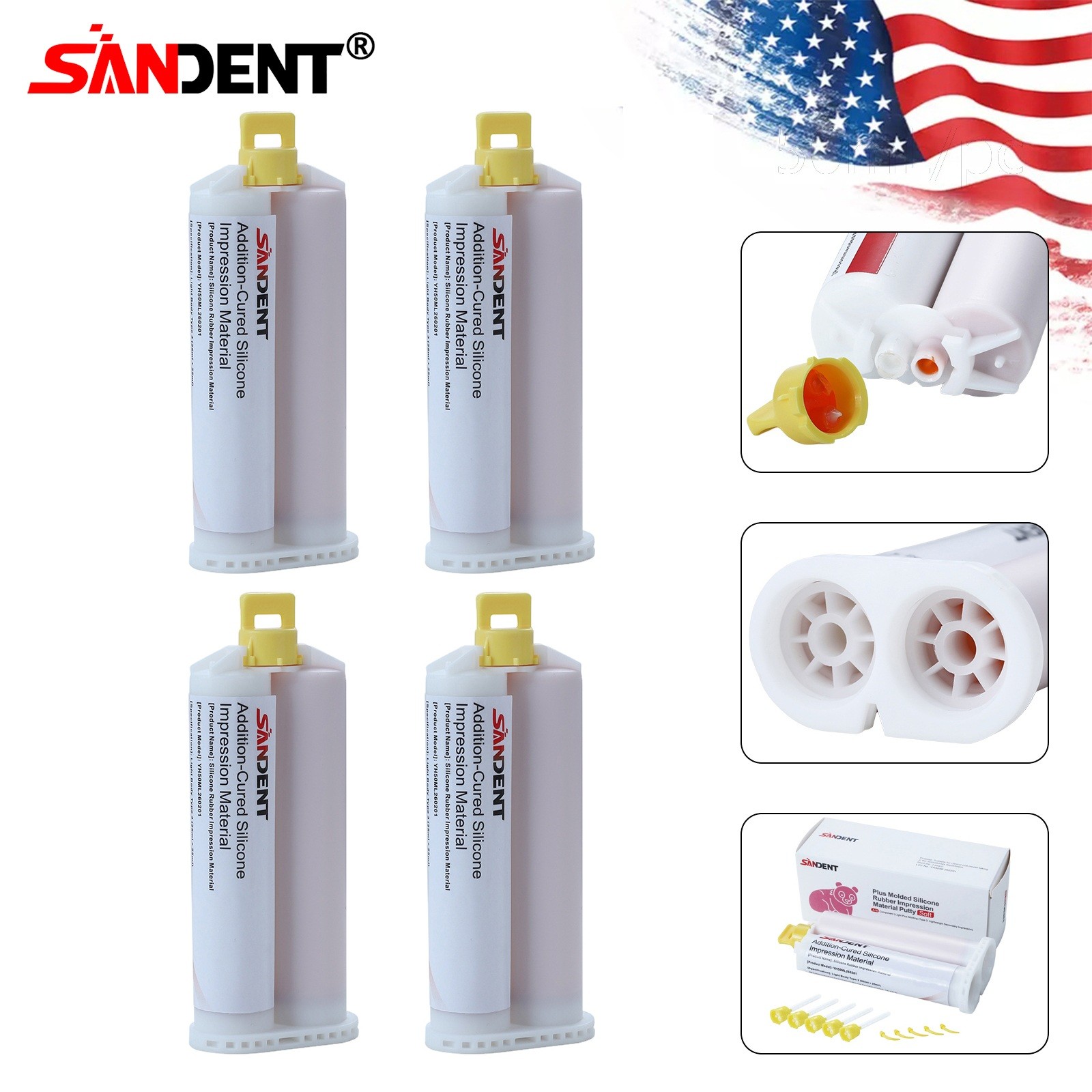 24Pcs Dental Light Body Fast Rapid Set Dental Impression Material 50mL VPS PVS