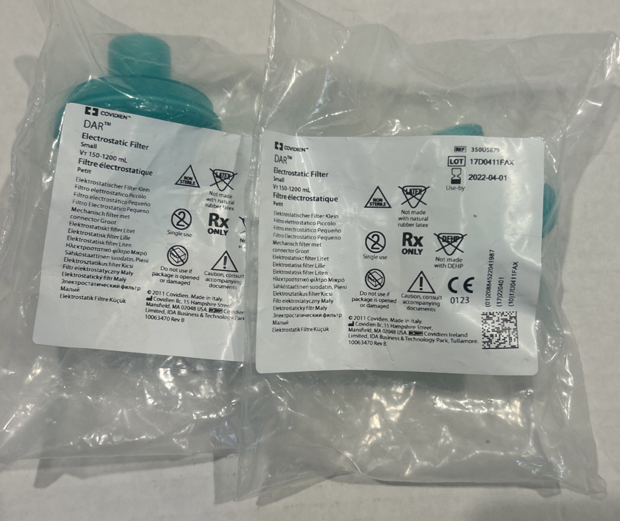 2x DAR – Electrostatic Filter. Small
