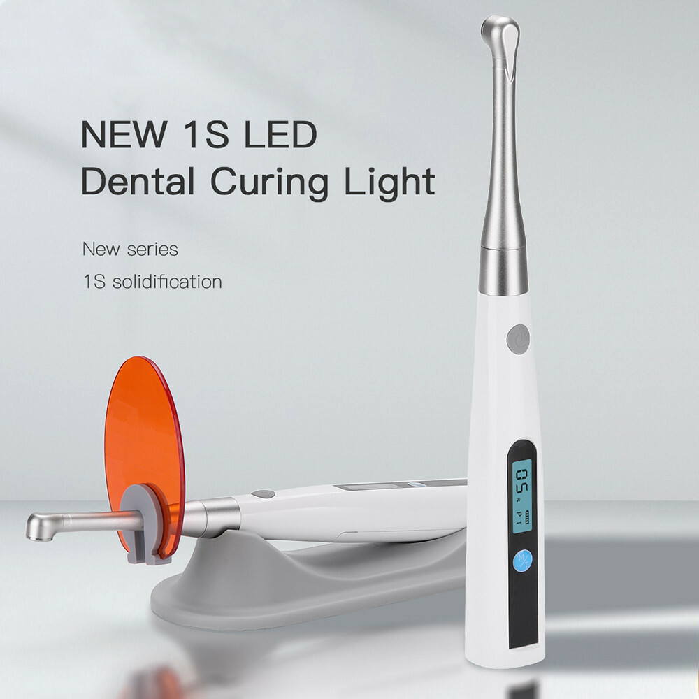 Dental LED Curing Light Lamp Cordless Metal Head 5W LED 1 Second 1400mw/cm² US