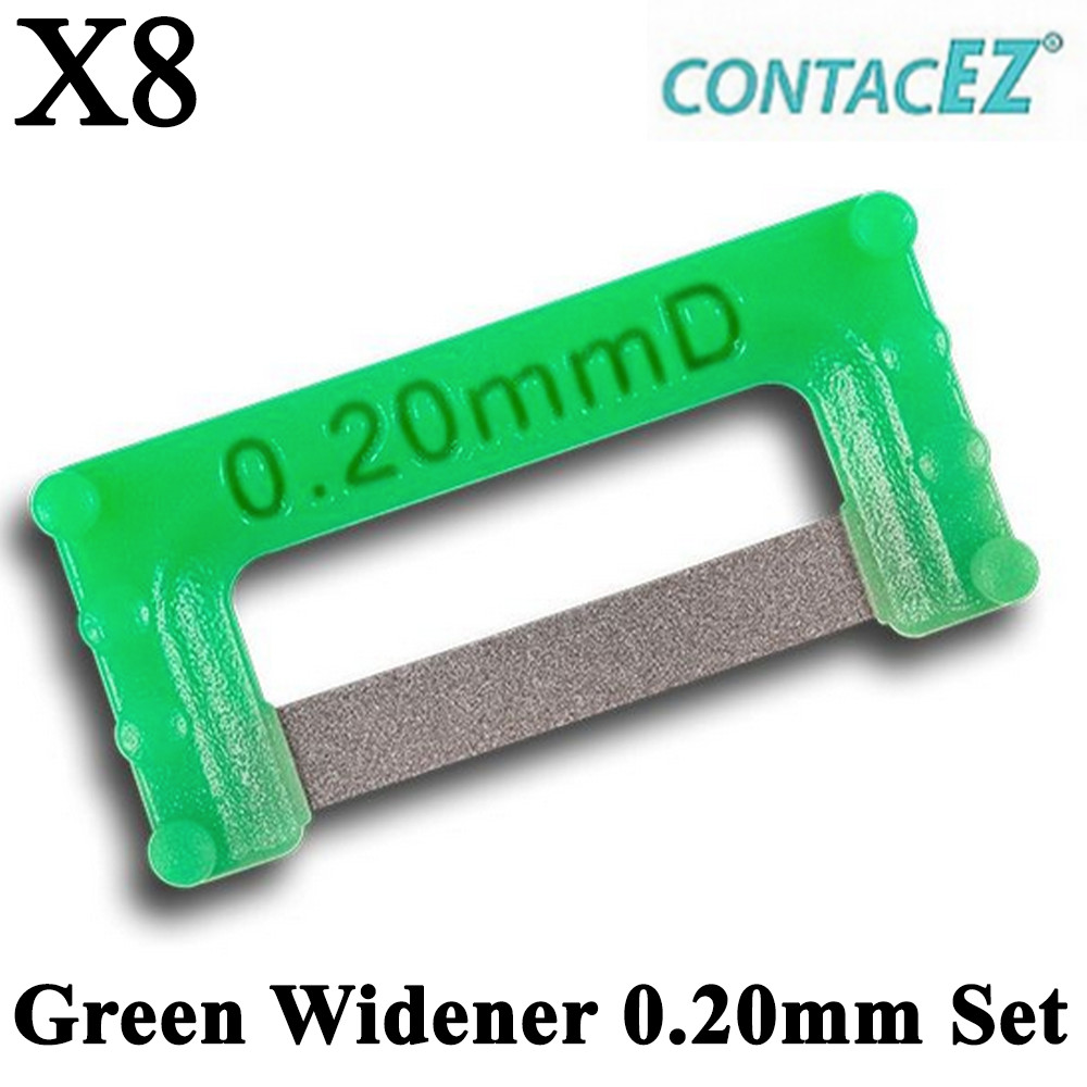 8pcs Dental ContacEZ Green Widener 0.20mm Set