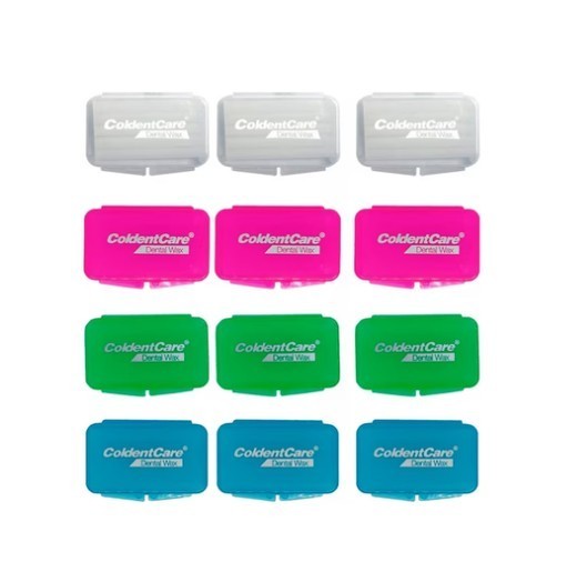 COLDENTCARE Set x 50 boxes Orthodo Braces Wax Light Mint Scent COLDENTCARE
