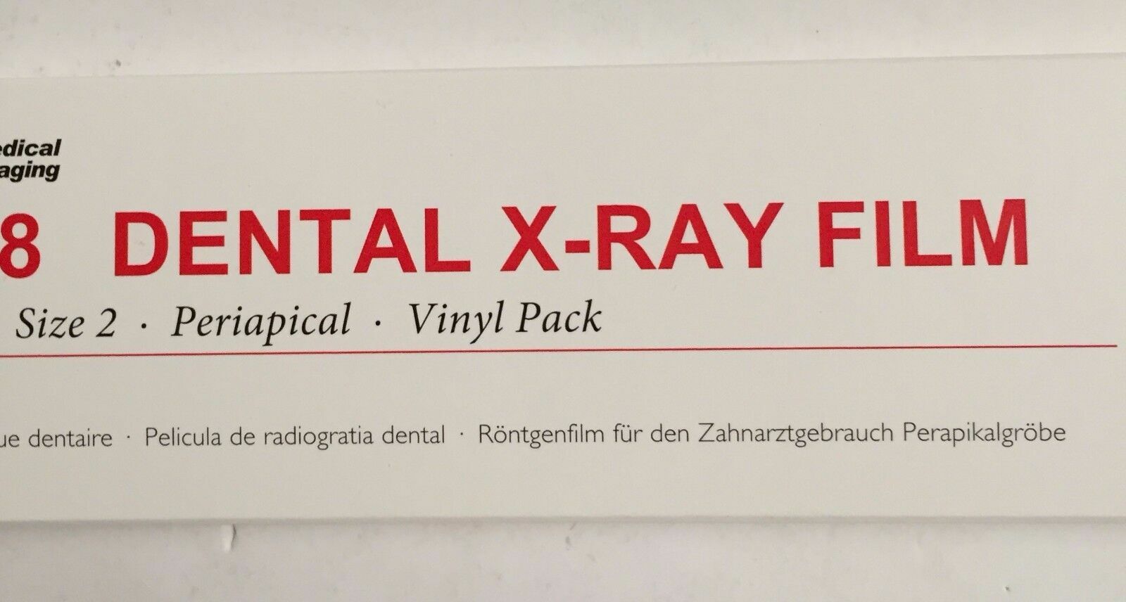 150/Box UMG DS-58 Size 2 D Speed Periapical Vinyl Pack Dental X-Ray Film