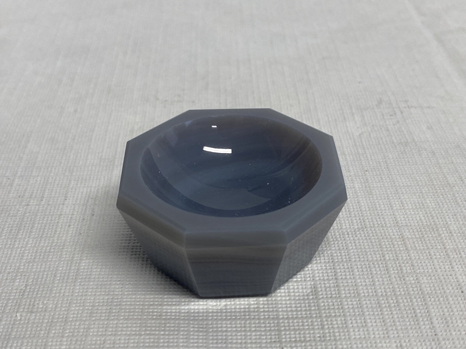 Octagonal Gray Agate Lab Mortar Only 50mm L x 50mm W x 26mm H 38mm Grinding ID