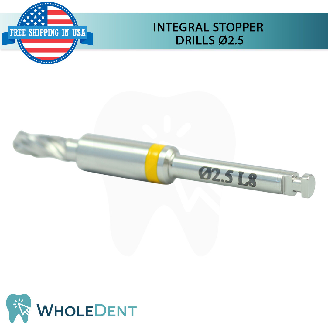 Sur gical Integral Stopper Drill Ø2.5 External Irrig ation Dental Im plant