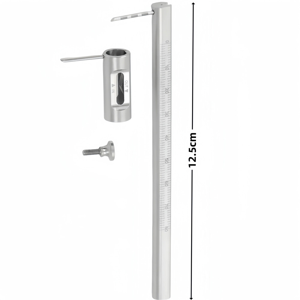 Dental Orthodontic Sliding Caliper Implant Measuring Gauge 0-80mm Double Scale
