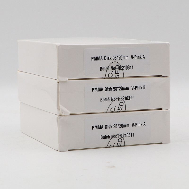 5 Pieces OD98mm Monochromatic Pink PMMA Blocks for CAD/CAM Milling – 2ST/3ST