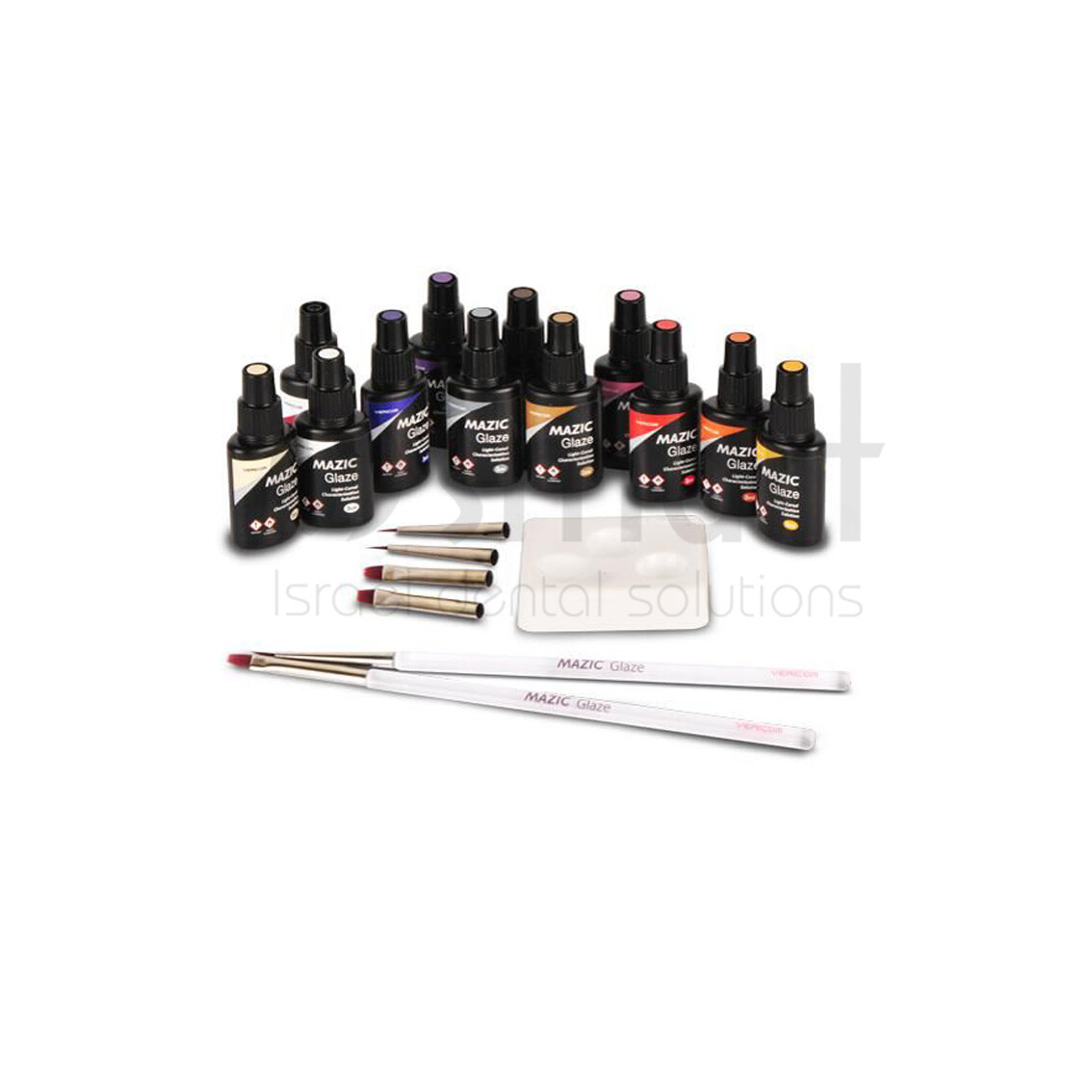 Dental acrylic composite LC shade color liquid Mazic Glaze Advanced kit Vericom