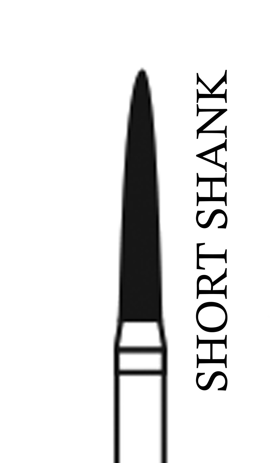 CROSSTECH Dental Diamond Short-Shank FLAME-888/014S (MB9)-Medium 5 Burs