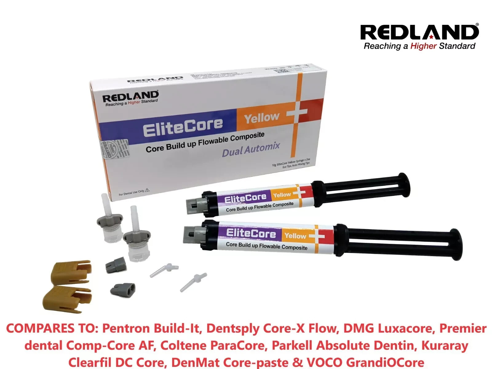 REDLAND Elite-Core Core Build up Flowable 2x10gm Syringe + Tips