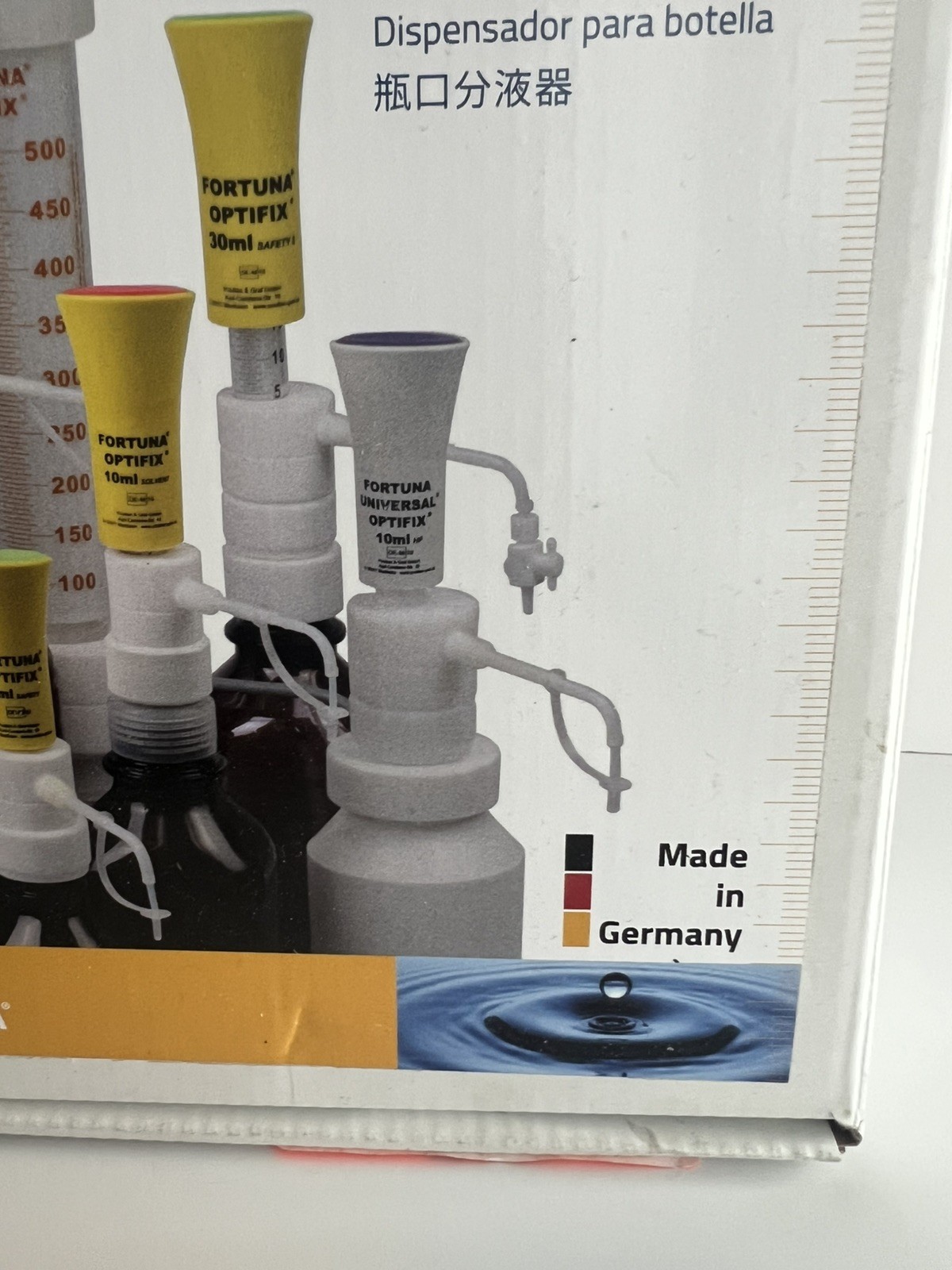 New Poulten & Graf Bottle Top Dispenser Kit 101-106-33 Fortuna OPTIFIX HF 1-5ml