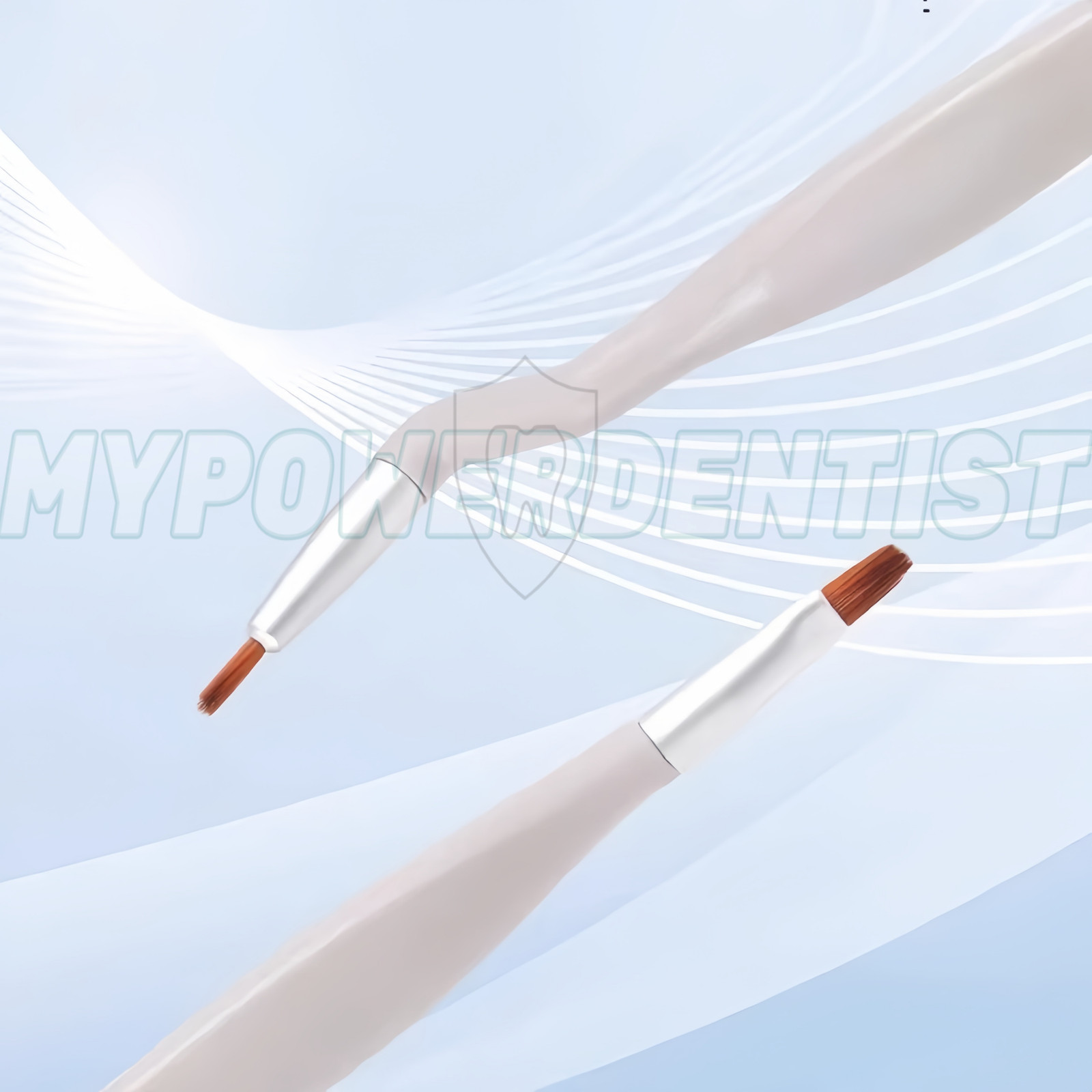 1Box Dental Resin Brush Pen Mini Micro Replaceable Brushes Head Straight/Curved