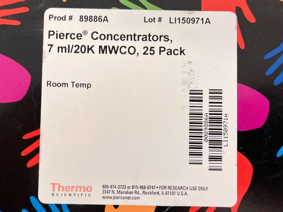 Fisher Scientific Pierce Concentrators 7mL 20K MWCO 89886A NEW Box of 15
