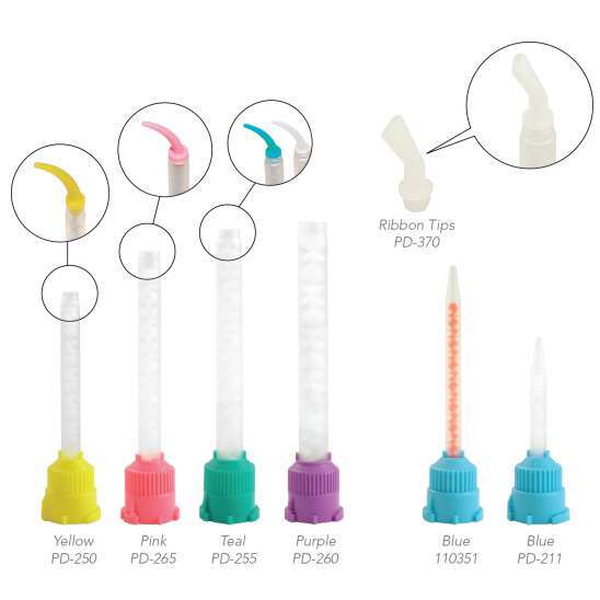 Pac-Dent High Performance Mixing Tips – Medium (5.2 mm), Pink, 48 Pack