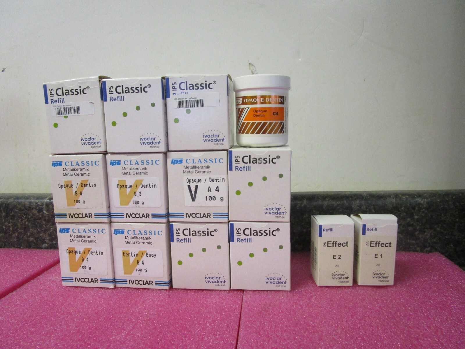 Qty (12) 100g + (2) 20g Ivoclar IPS Classic Opaque Dentin Metal Ceramic & Refill