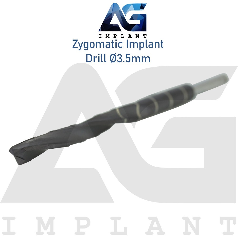 5 Zyg Drills Ø3.5mm For Zygomatic Fixtures Stainless Steel With A DLC