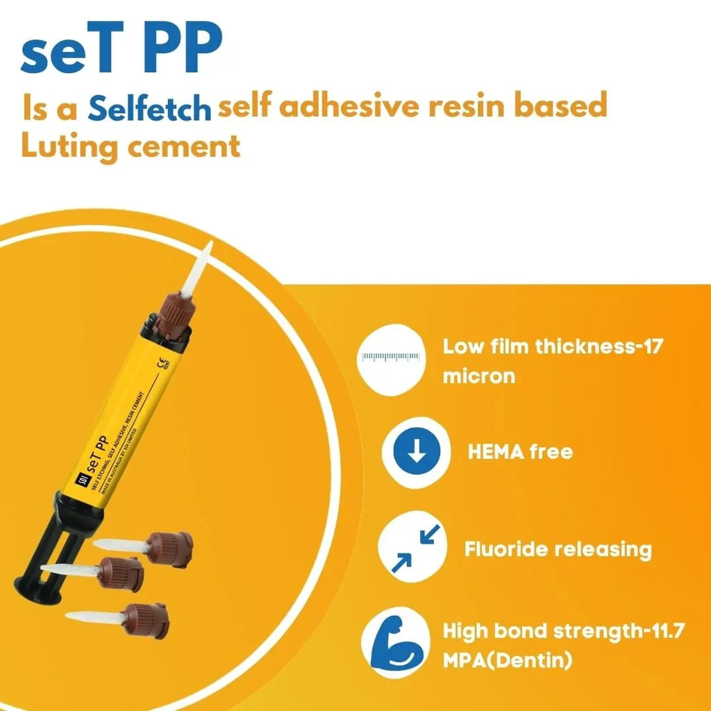 Dental SDI Set PP Self Etching Self Adhesive Fast & Easy Resin Cement 7gm
