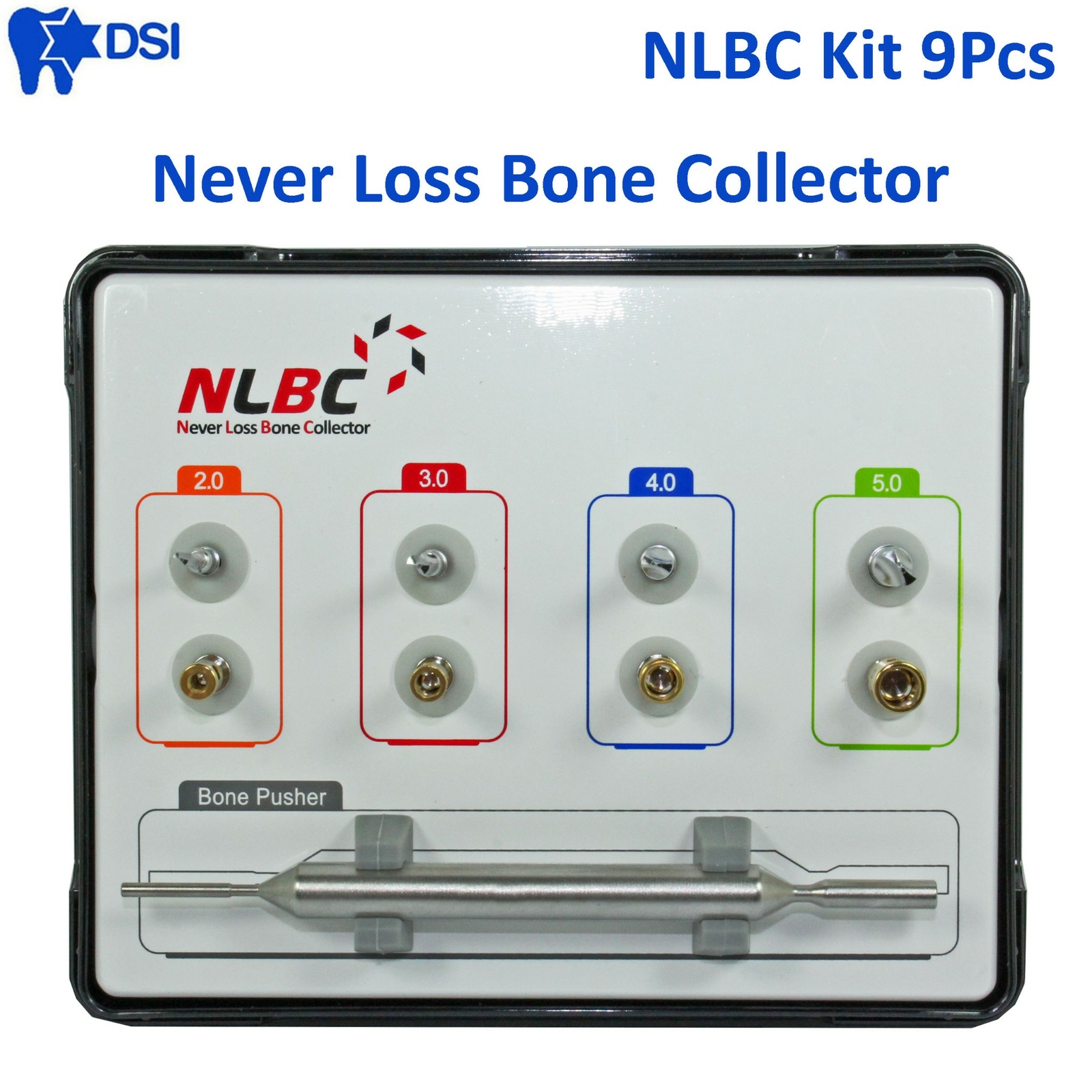 DSI NLBC Dental Implant Surgical Bone Graft Harvest Collector Augmentation 9Pcs