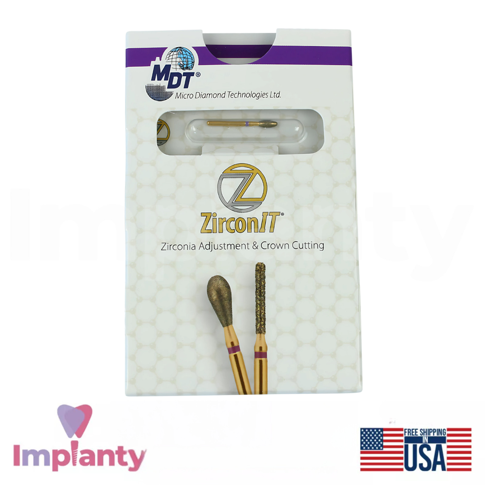 MDT Dental Egg FG ZirconIT ADJ Diamond Burs Z277 Crown Preparation Restorations