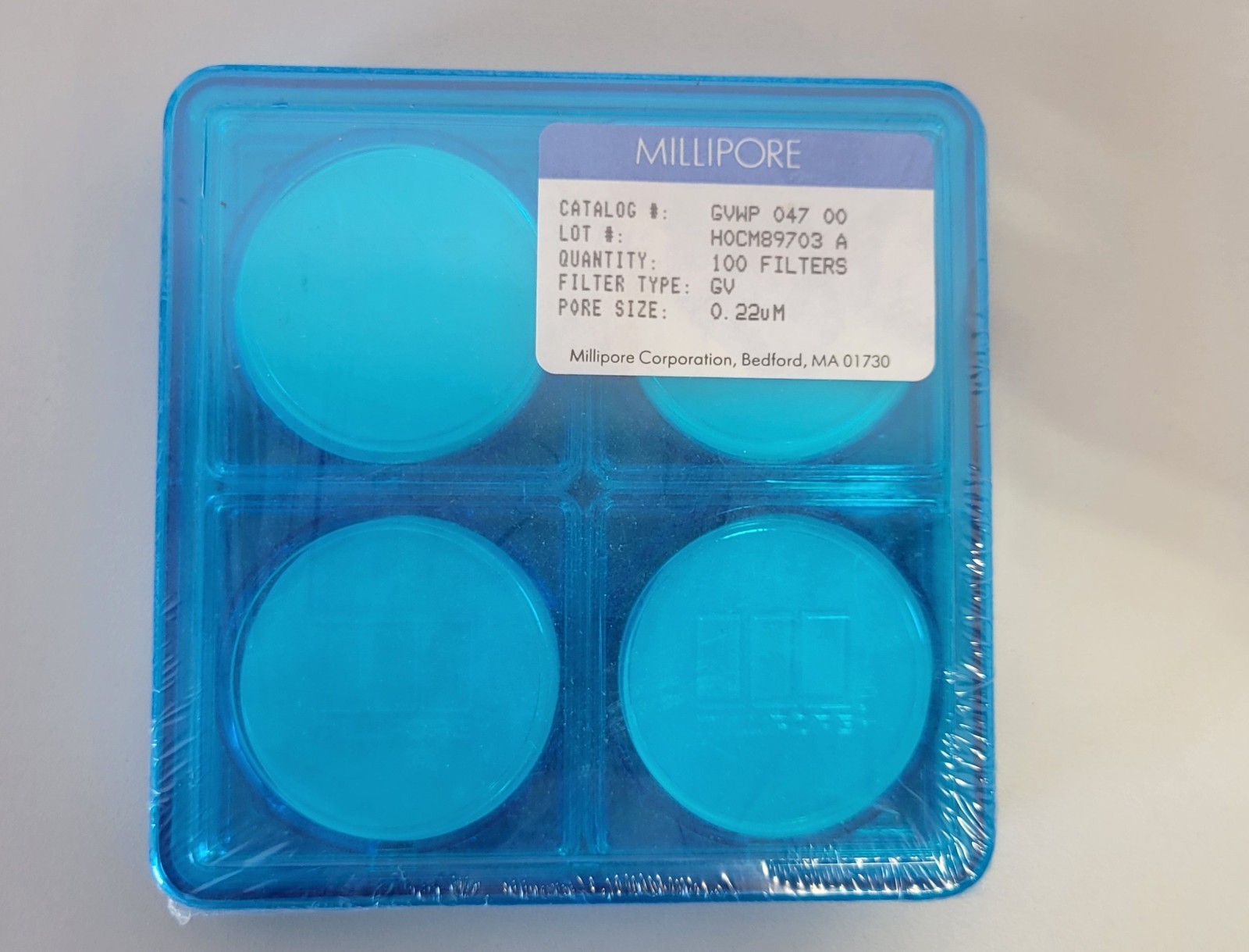 Millipore PVDF Membrane Filter, 0.22 μm Pore Size GVWP04700