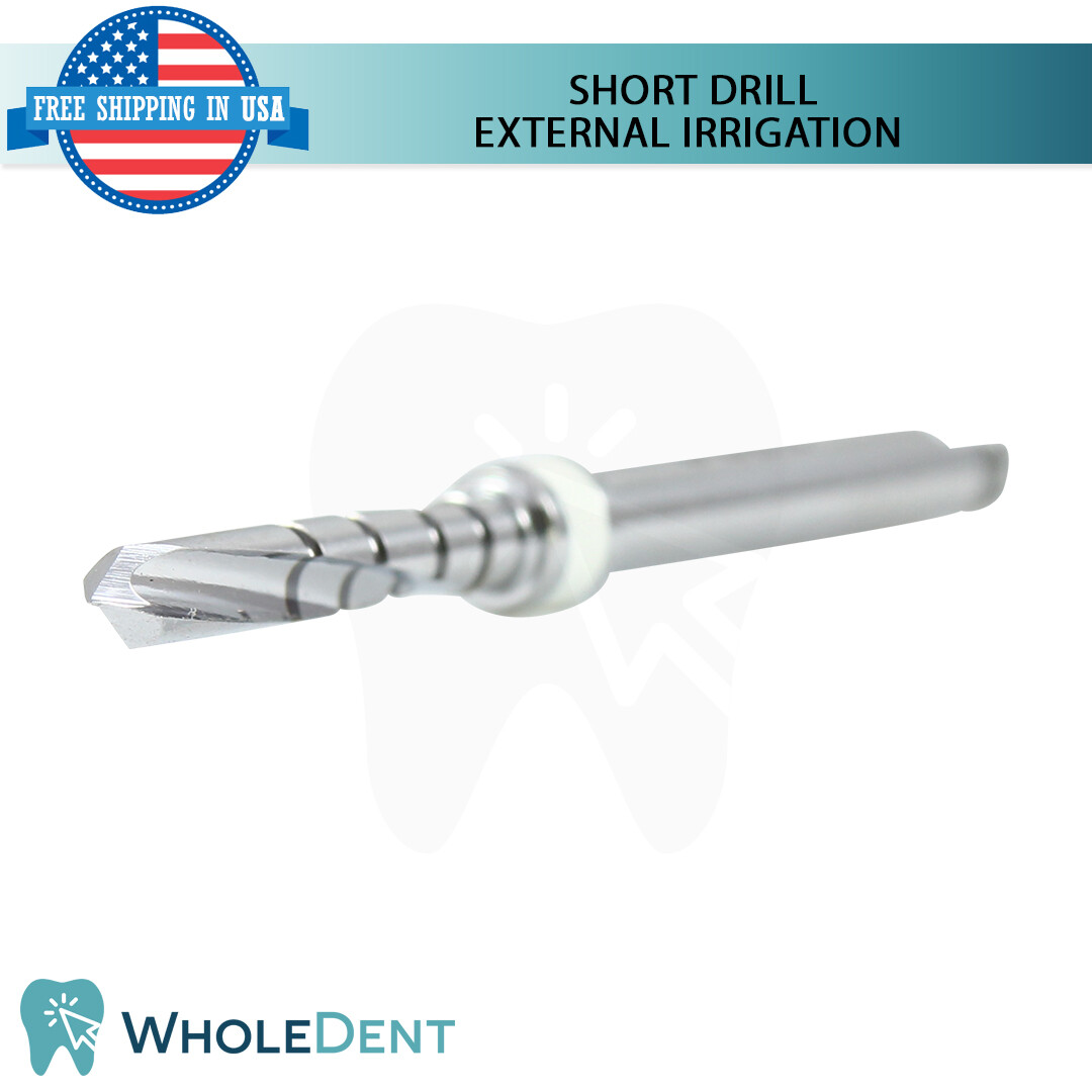 Sur gical Short Cylindrical Drill External Irri gation Dental Im plant Tool