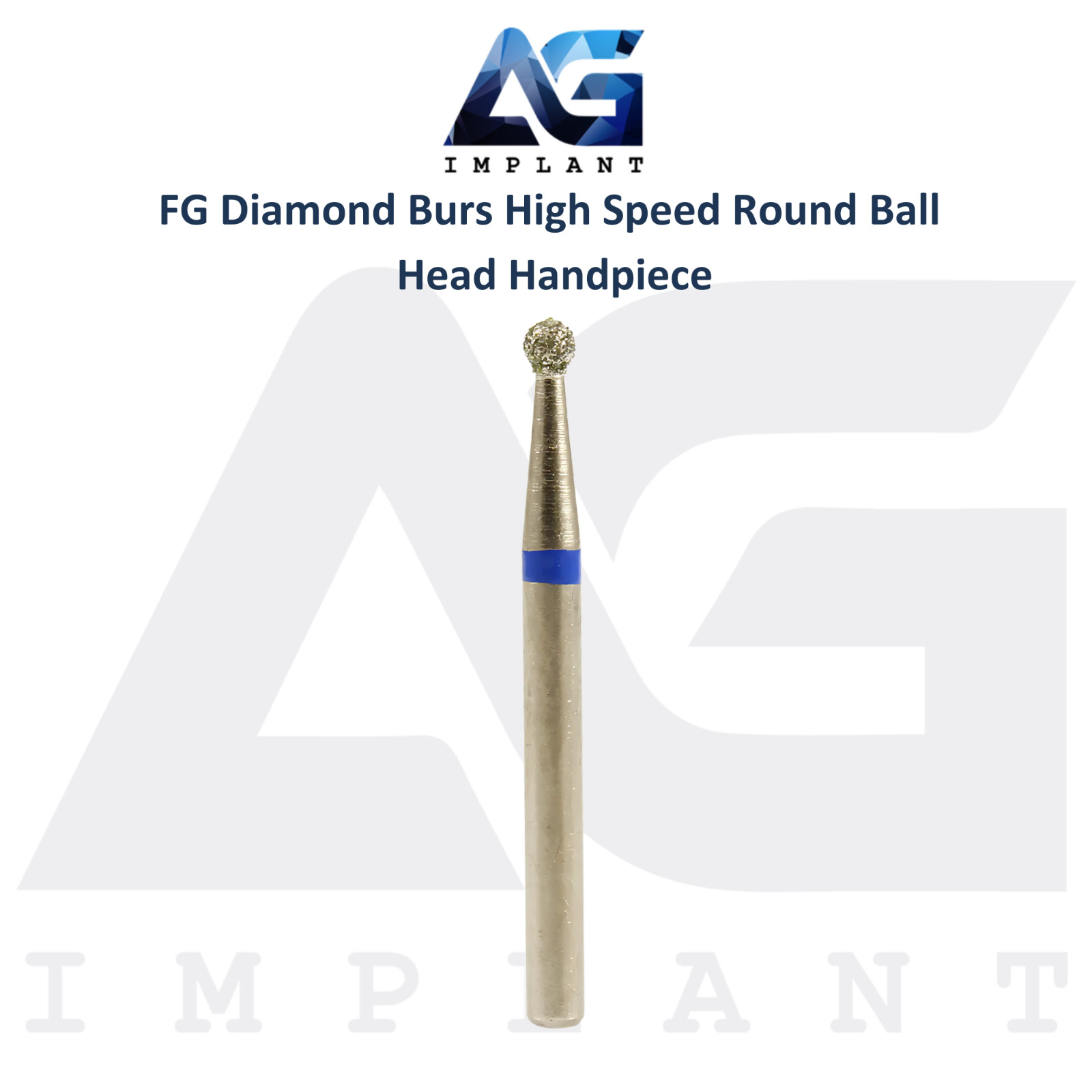 Dental FG Diamond Grit Burs High Speed Round Ball Head Handpiece Sterile 10pcs