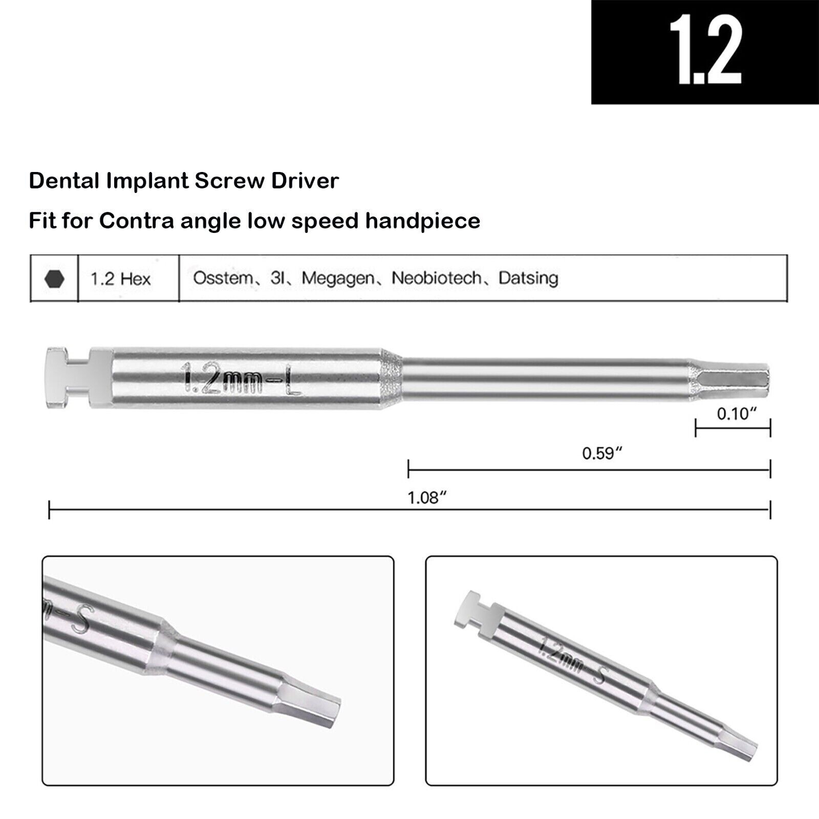 Dental SD 16 Drivers Torque Drivers Torque Wrench Handpiece Surgident Universal