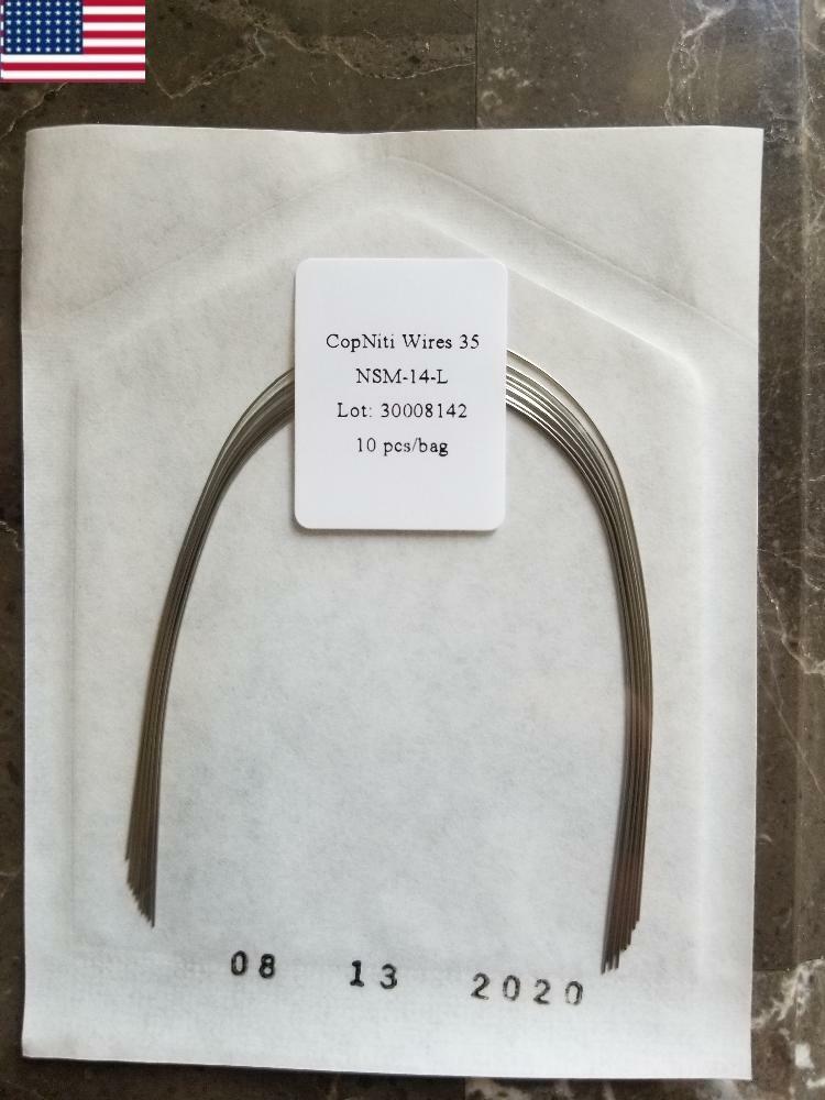 10pcs Dental Orthodontic Ortho Cu NiTi Copper Nickel Titanium Arch Wires USA